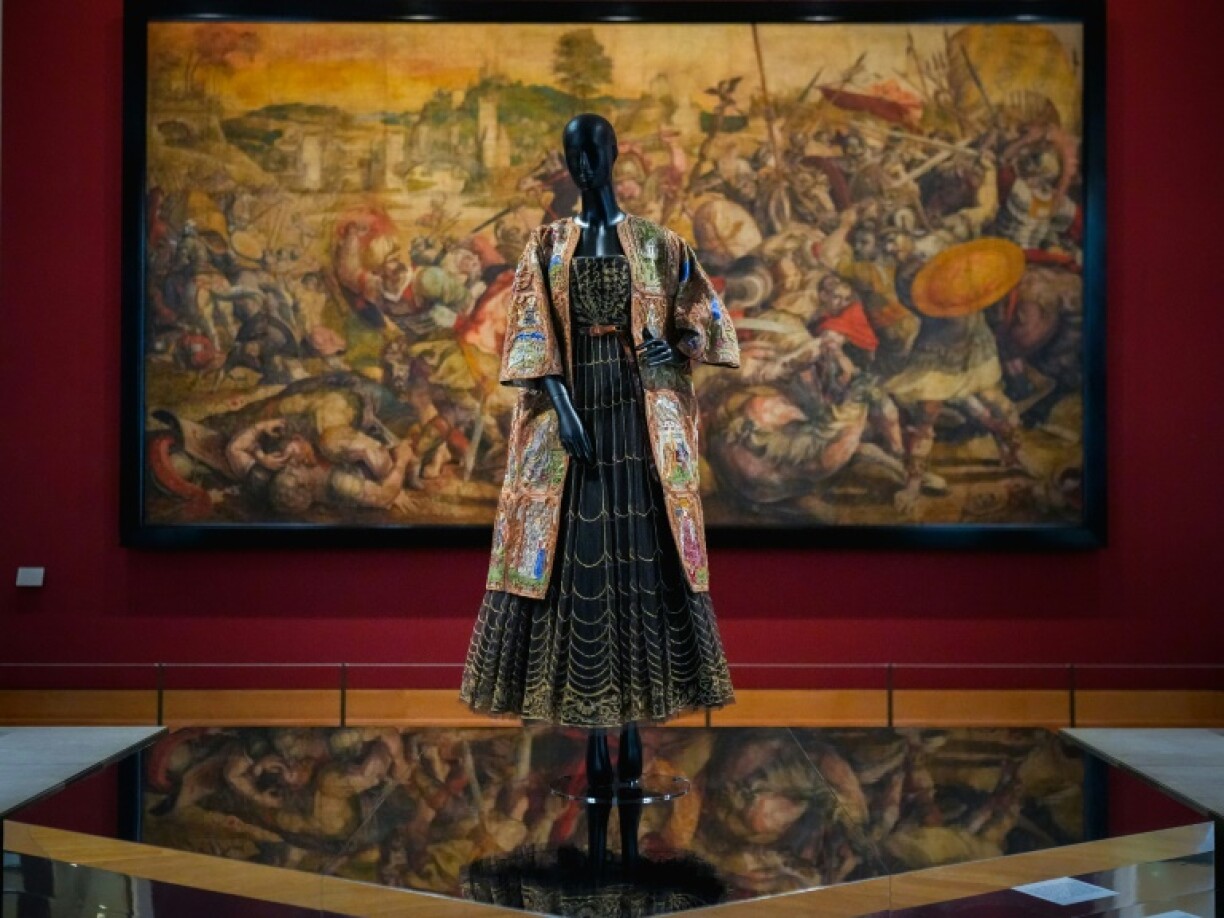 A dress by Maria Grazia Chiuri for the Christian Dior house from the haute couture 2017-2018 collection