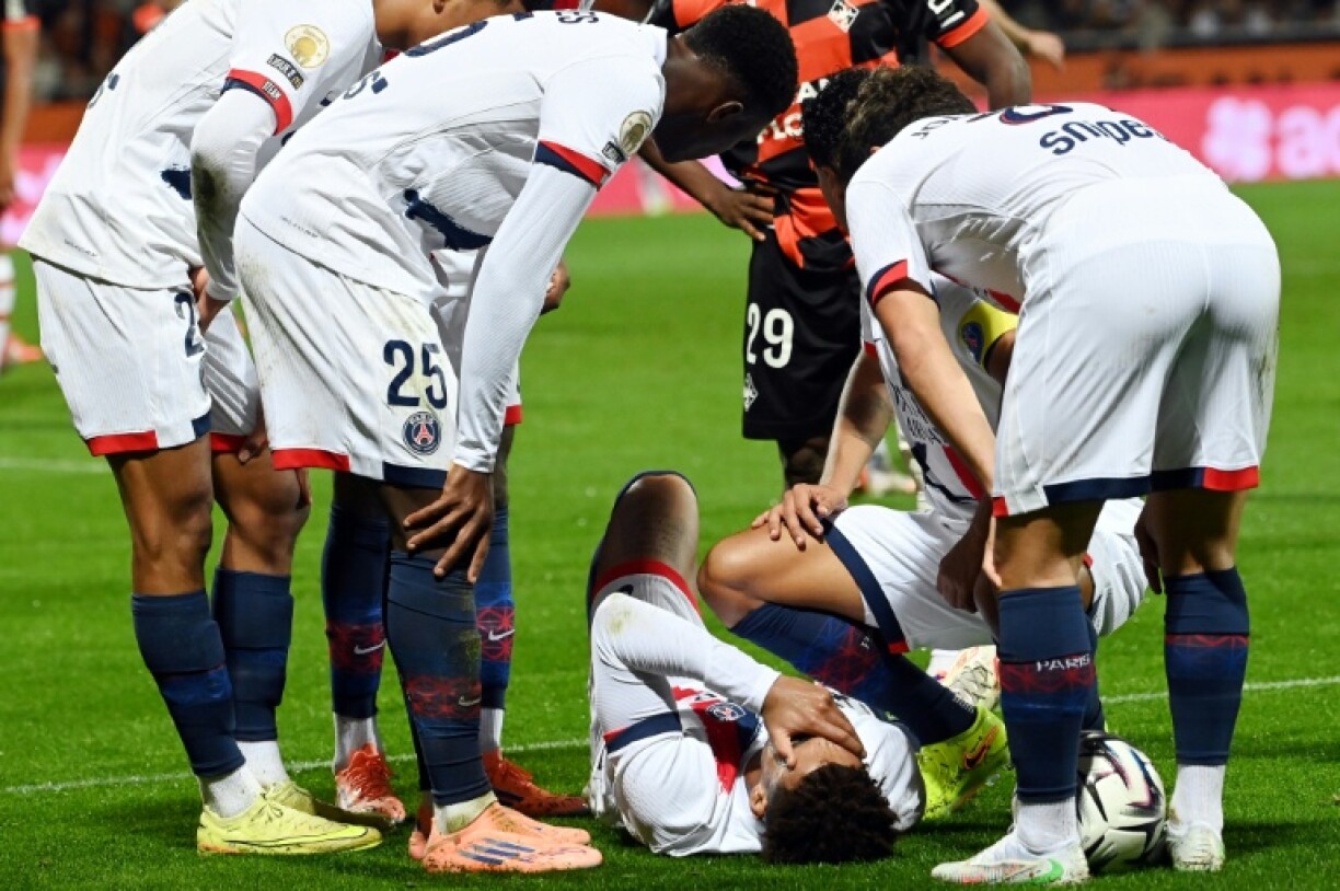 PSG's Desire Doue faces weeks on the sidelines after injury at Lorient on Wednesday