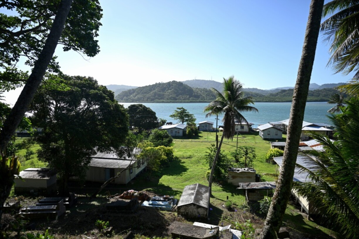 A view of the ocean from Serua Island, Fiji, a low-lying community facing the growing threat of rising sea levels