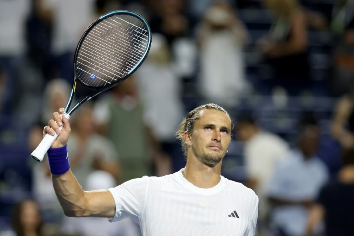 Top seed Alexander Zverev of Germany celebrates a victory over Australian Adam Walton to reach the third round of the ATP Canadian Open