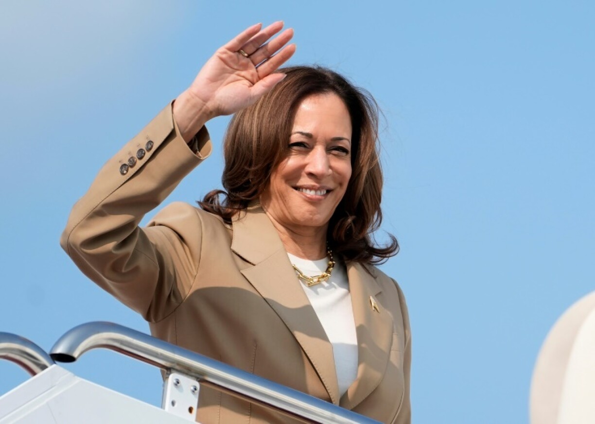Kamala Harris à Westfield, dans le Massachusetts, le 27 juillet 2024