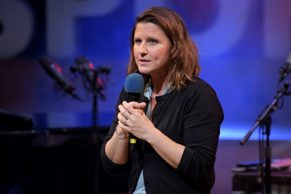 La ministre des Sports Roxana Maracineanu s'exprimant lors de la première édition du