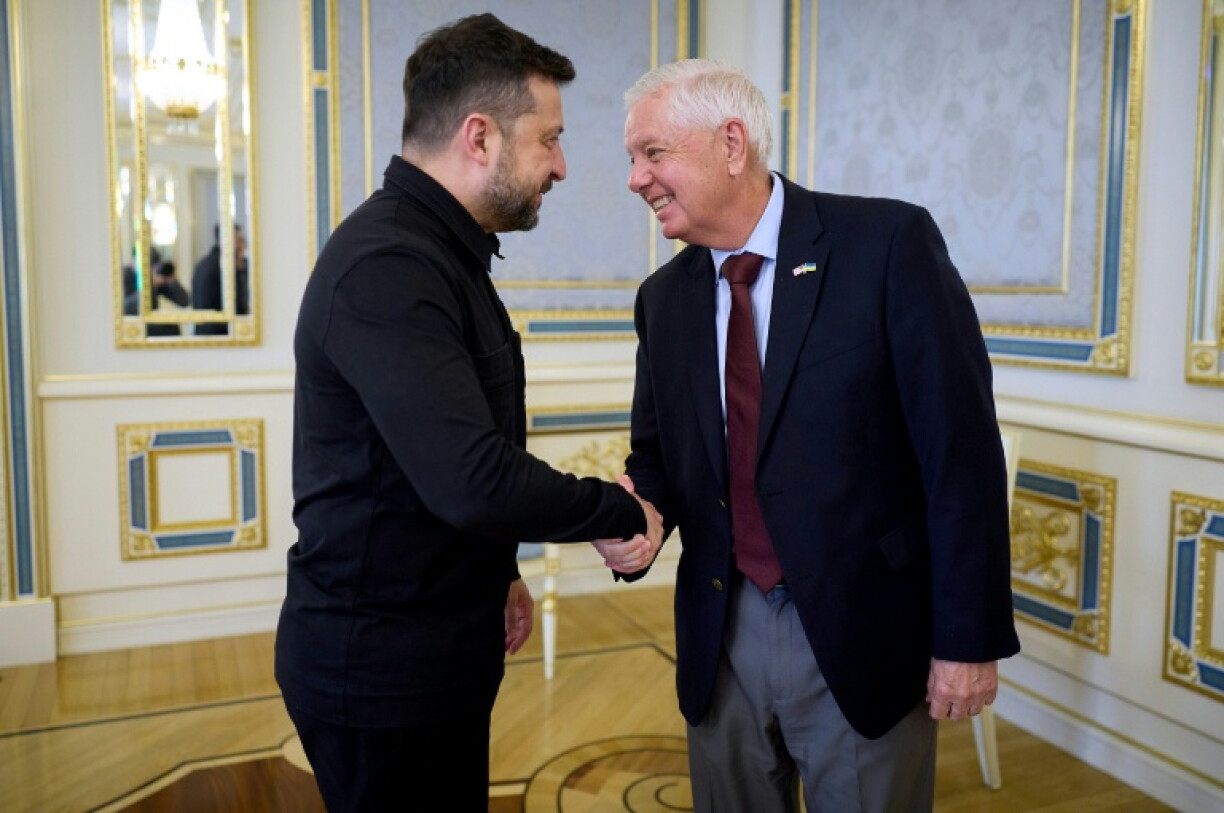 rencontre entre le président ukrainien Volodymyr Zelensky et le sénateur américain Lindsey Graham à Kiev, publiée le 10 juillet 2026 par la présidence ukrainienne