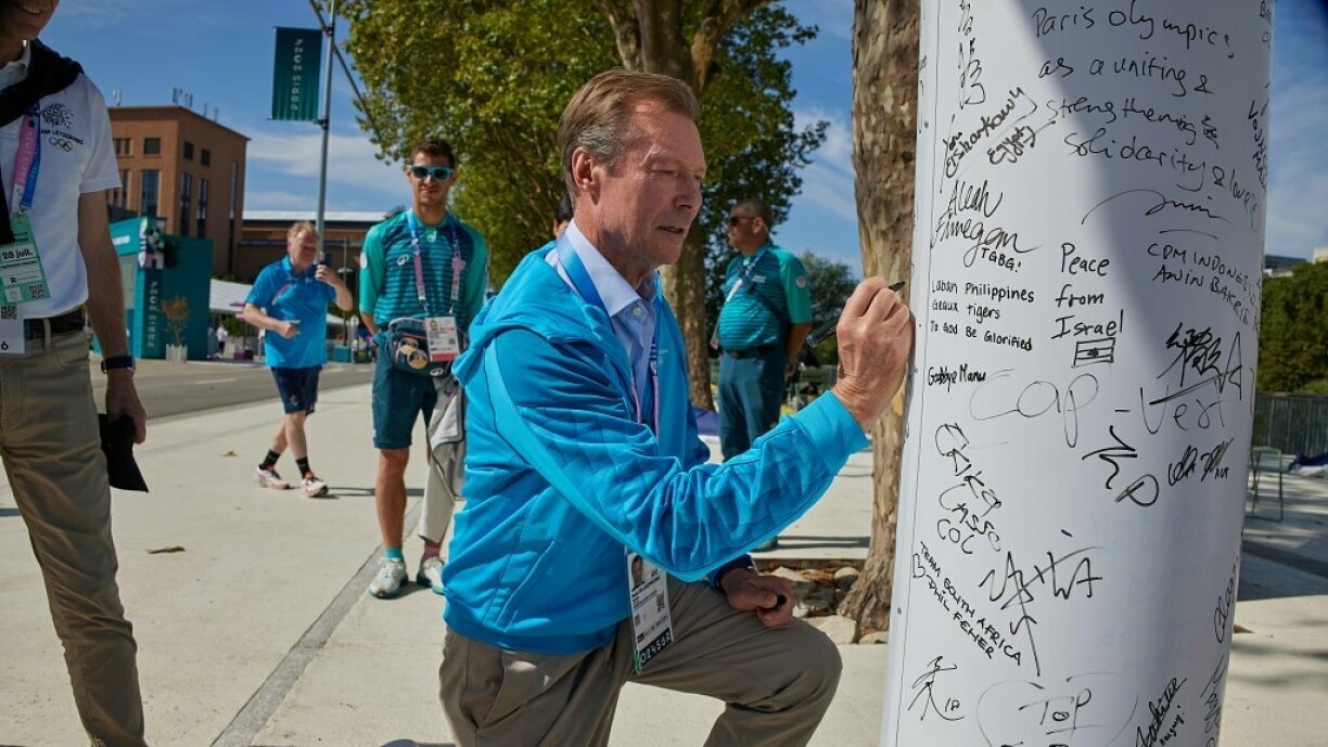 E Sonndeg war de Grand-Duc schonn op Visitt am olympeschen Duerf.