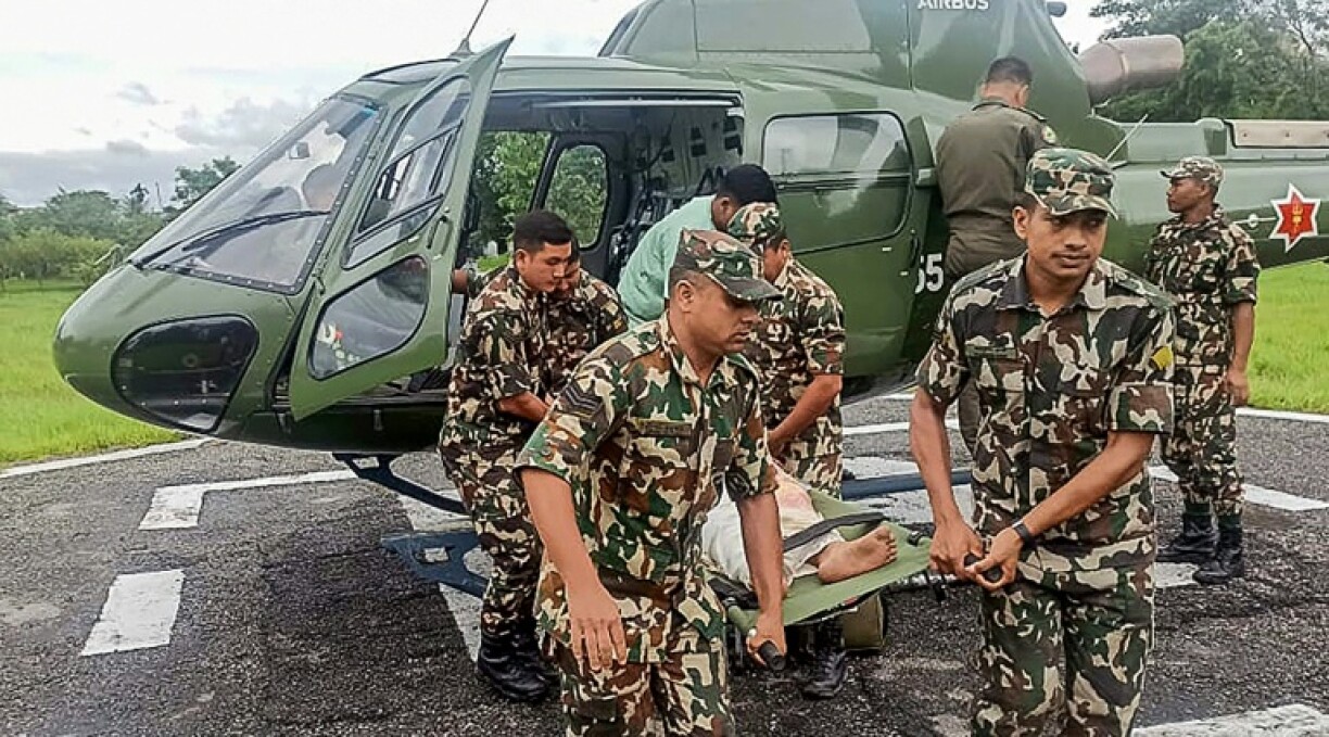 Nepal has deployed helicopters and security personnel to assist rescue efforts