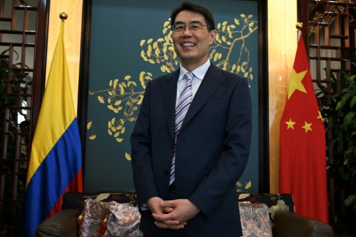 China's ambassador to Colombia Zhu Jingyang says the Asian nation is not seeking to replace the US as Bogota's top trading partner