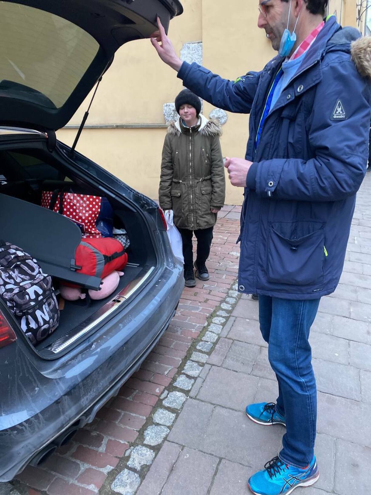 Mam Auto aus Polen op Lëtzebuerg.