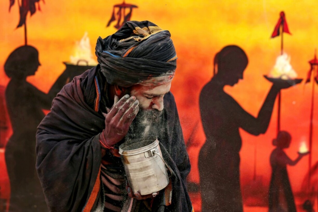 Many sadhus, or Hindu holy men, walk for weeks through India to reach the site of Kumbh Mela, the world's largest gathering