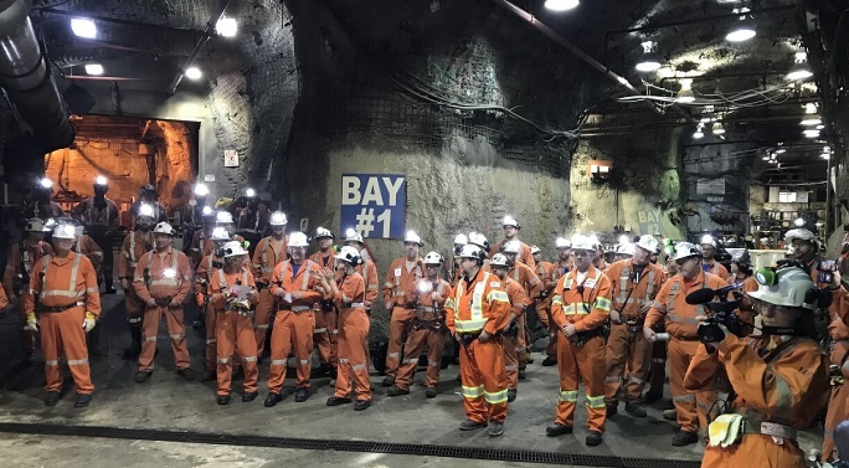 The Shaft Bottom Boys set the world record for deepest concert below sea level.