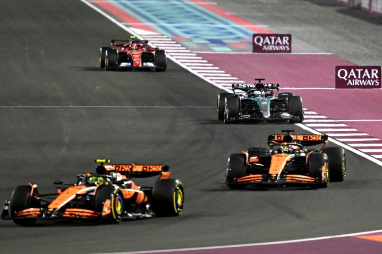McLaren's Oscar Piastri (R) and Lando Norris (L) took a valuable one-two for the British constructor at the sprint race ahead of the Qatar Formula One Grand Prix