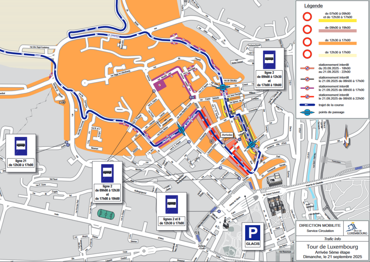Les barrages prévus dans le cadre de la 5ème et dernière étape.