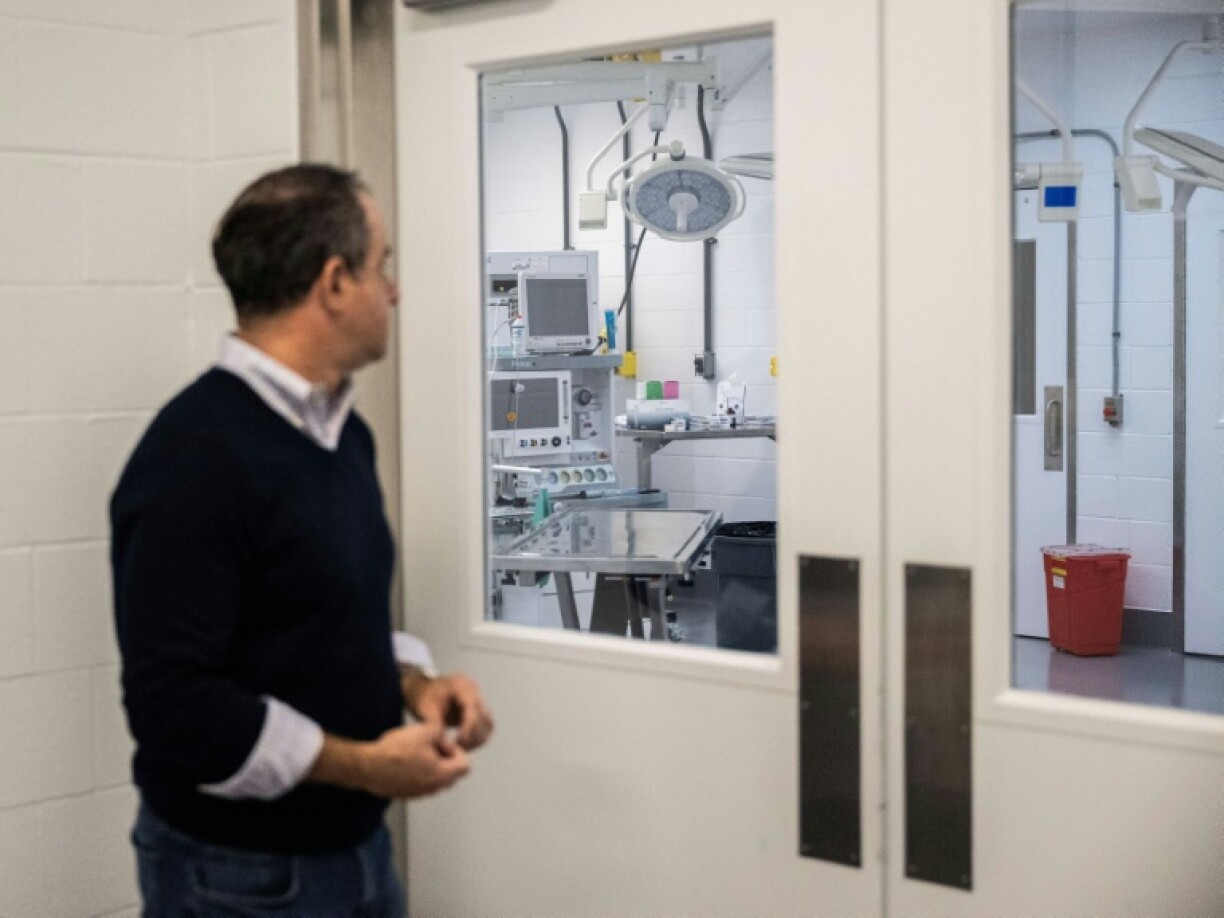 The surgical room at a United Therapeutics facility in Christiansburg, Virginia, is designed to operate on specially genetically altered pigs