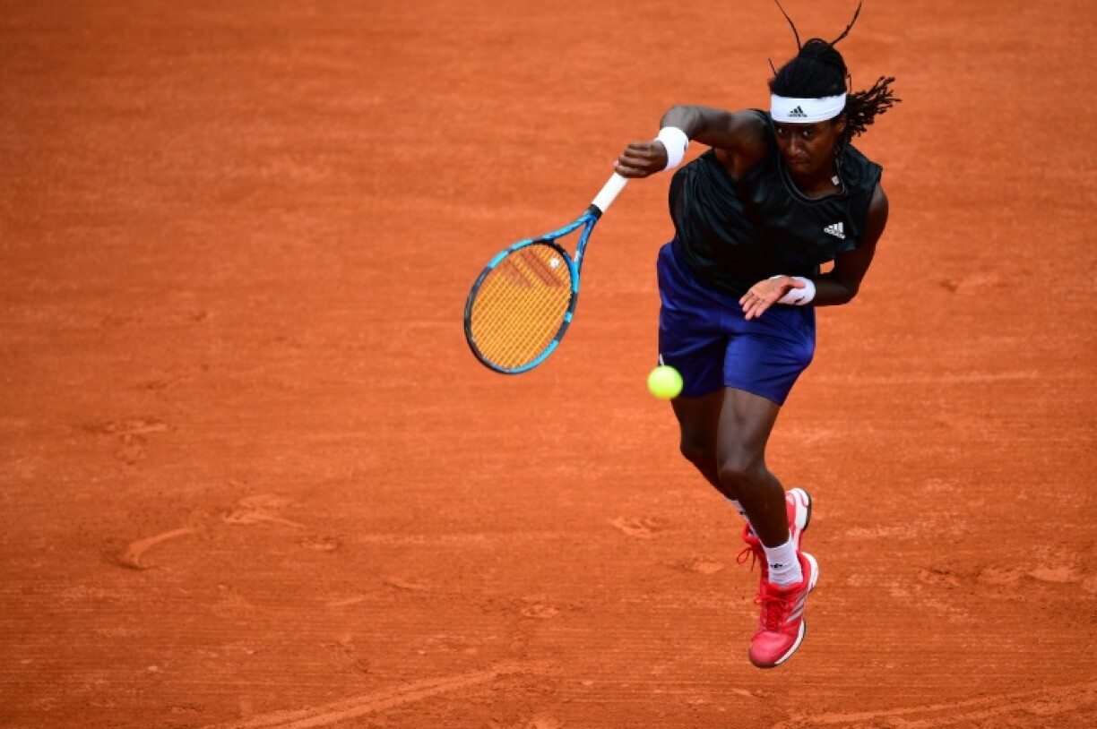 Le Suédois Mikael Ymer face à Gaël Monfils au 2e tour du tournoi de Roland-Garros, le 3 juin 2021