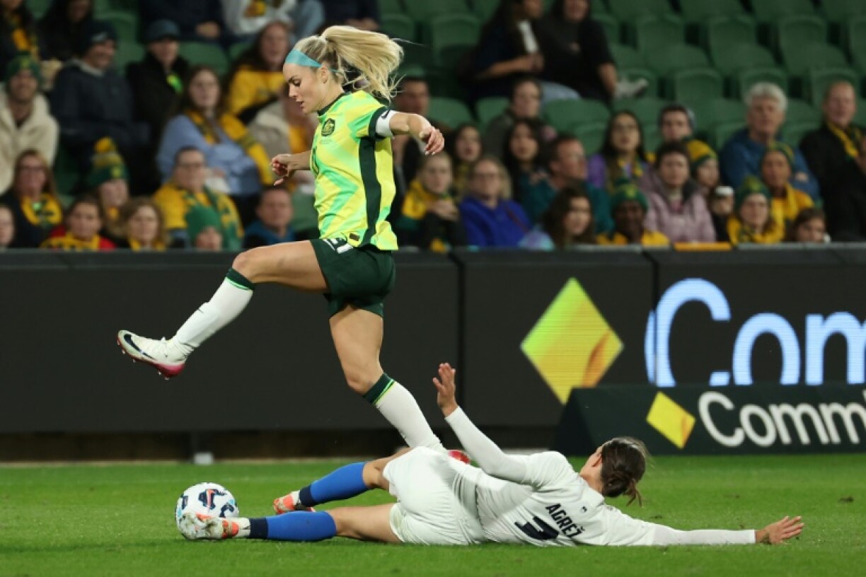 Ellie Carpenter (top) has been playing for Australia since she was just 15