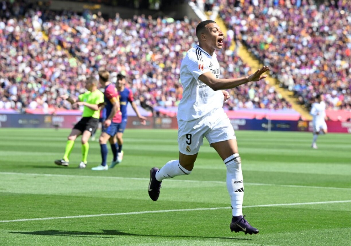 Real Madrid's French forward Kylian Mbappe hit a Clasico hat-trick but to no avail