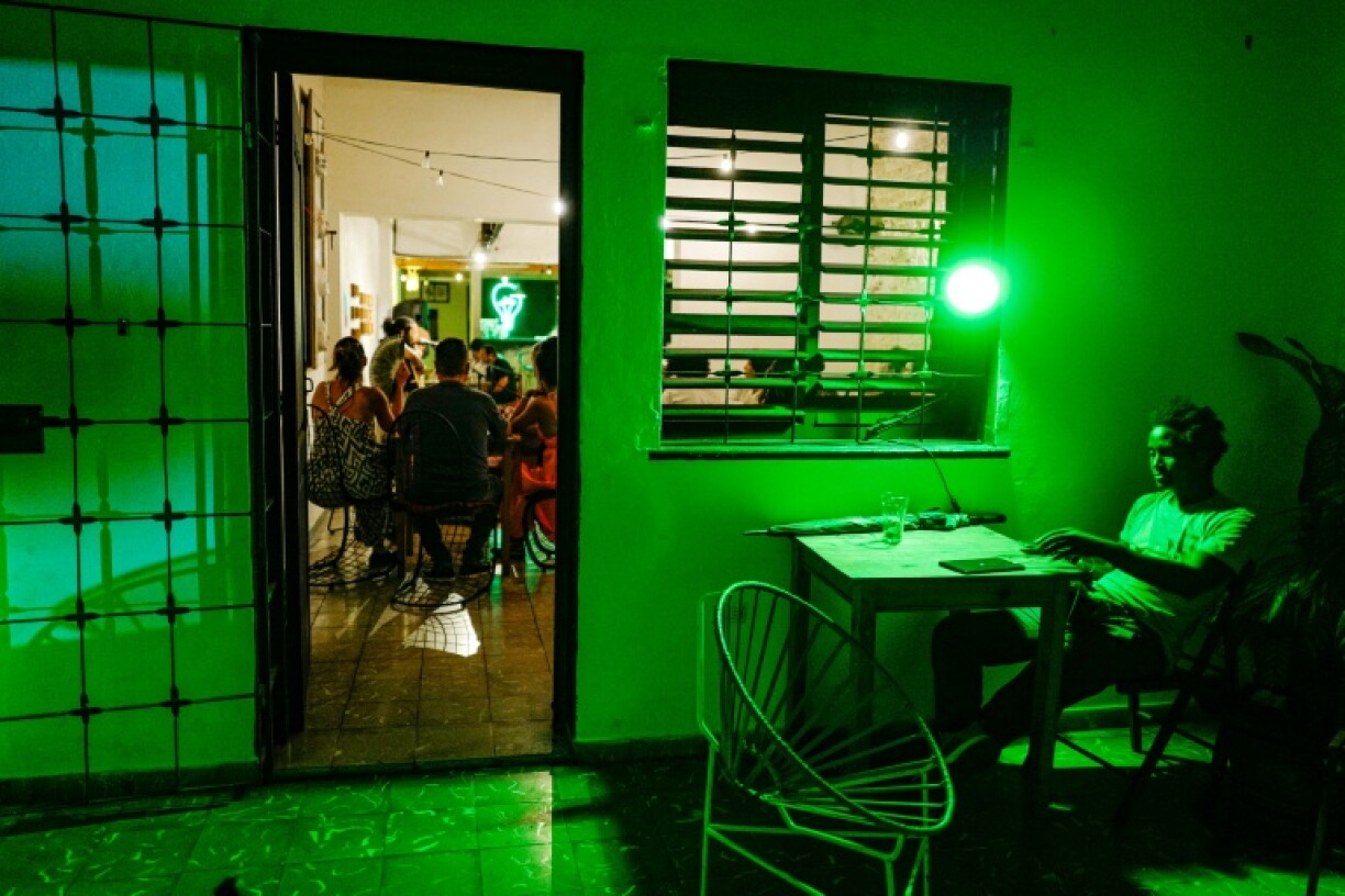 El Bujeco bar is one of the few places in Havana, Cuba, with a natural gas generator