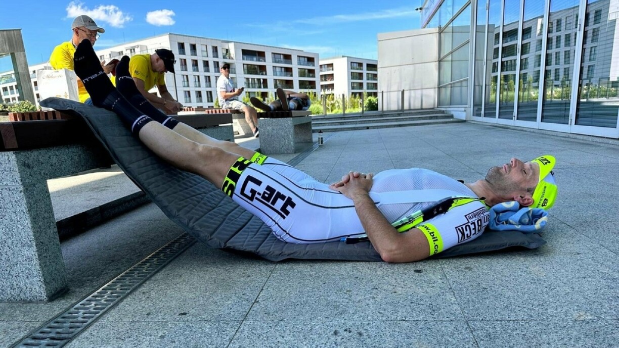 De Ralph Diseviscourt ganz entspaant virum Depart