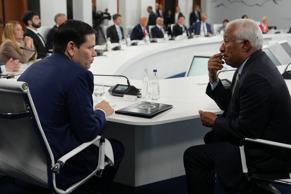 Den António Costa um G7 Sommet am Gespréich mam US-Ausseminister Marco Rubio