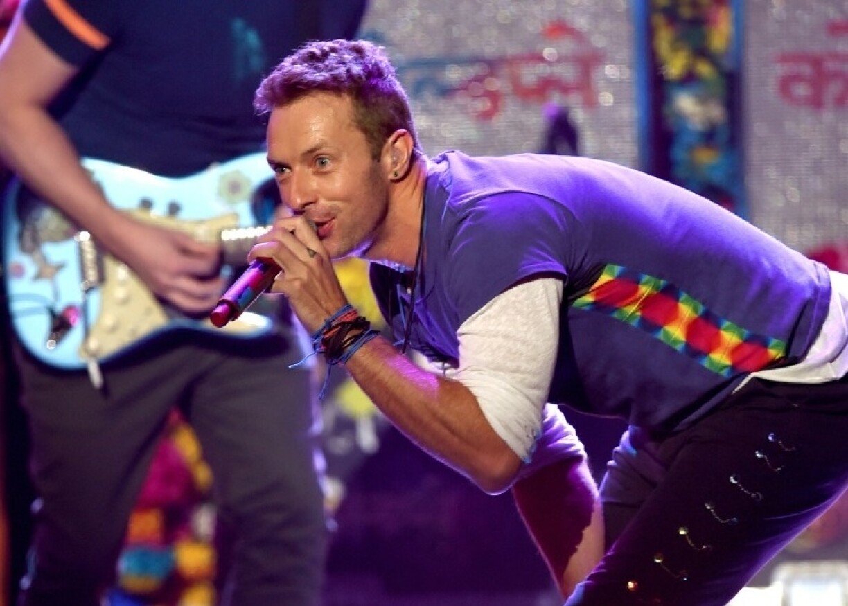 Coldplay's Chris Martin said after the canoodling couple were featured on the jumbotron: