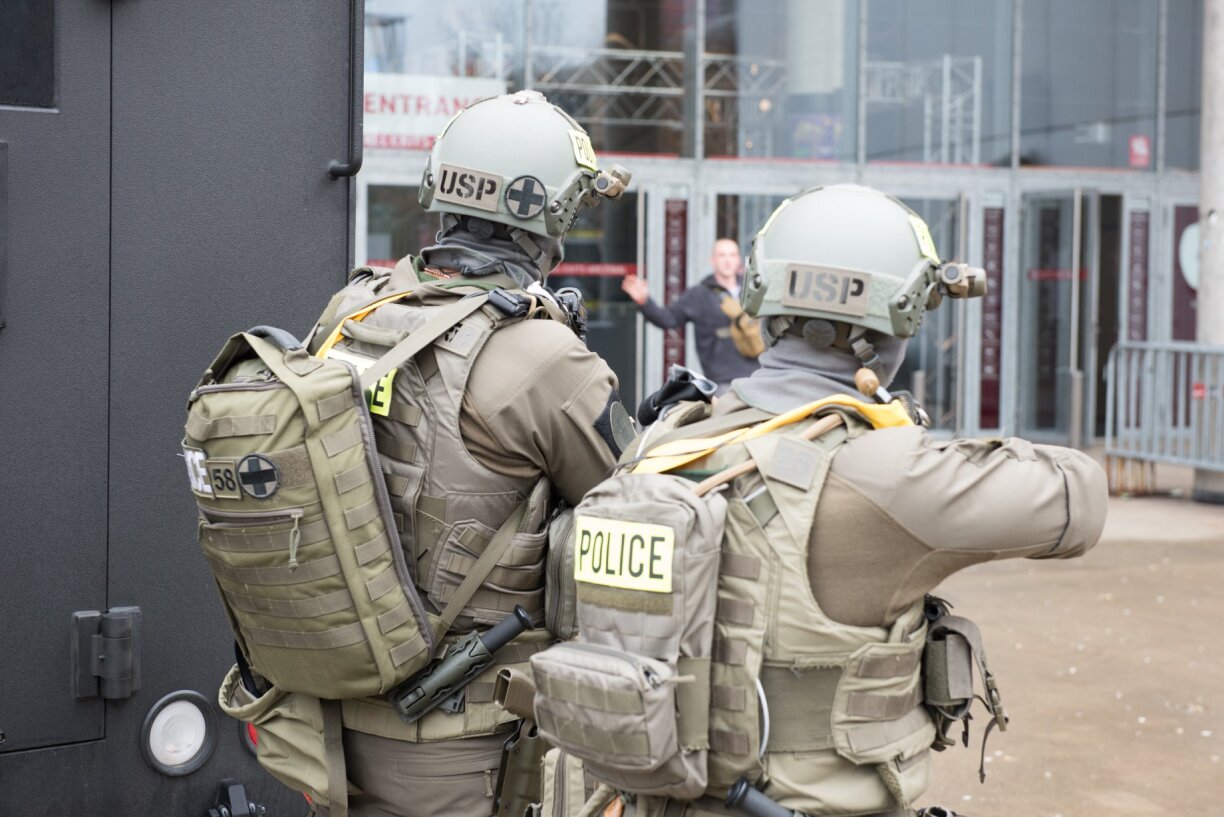 Une photo d'un exercice réalisé par l'USP à Belval au mois de janvier 2019