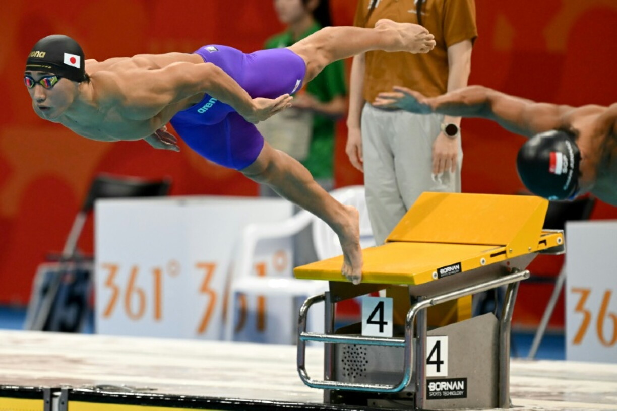 Japan's Shin Ohashi qualified for the men's 50m breaststroke final at the Asian Games in Tokyo