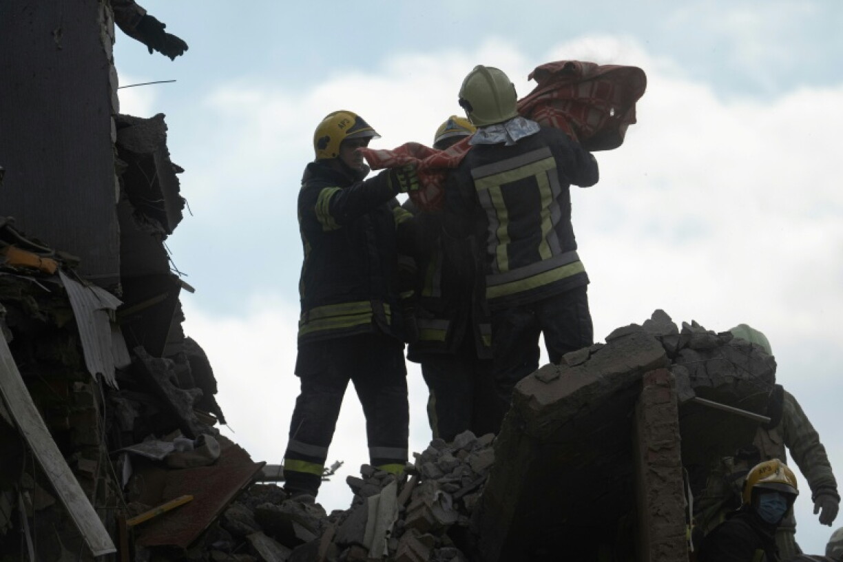 Five young children were among 22 killed in Pryluky, northern Ukraine, on Wednesday