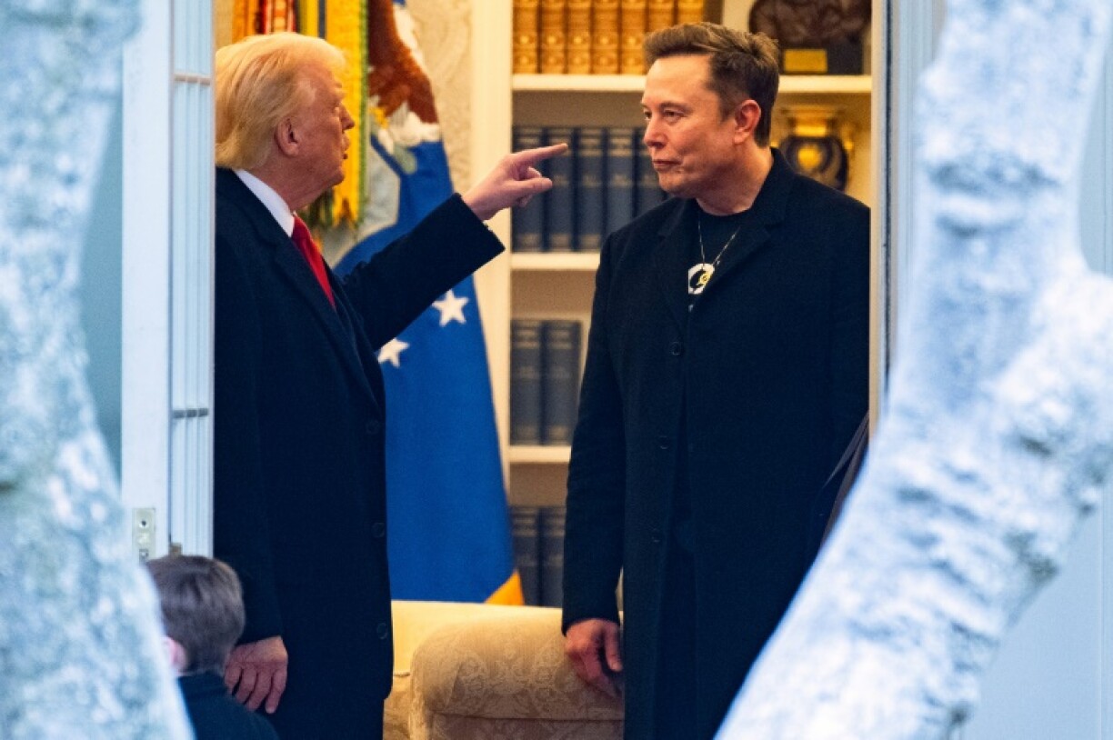 You talking to me: Donald Trump and Elon Musk exchange views in March