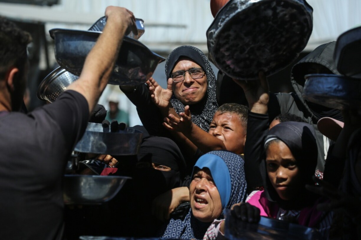 Nihaya Al-Masri is struggling to feed her family of 10 people, who are surviving on one meal a day