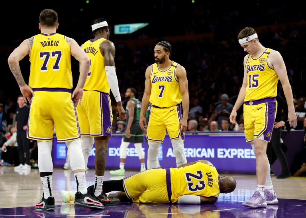 Down and out: the Los Angeles Lakers are set for a roster rebuild after their disappointing NBA playoff exit