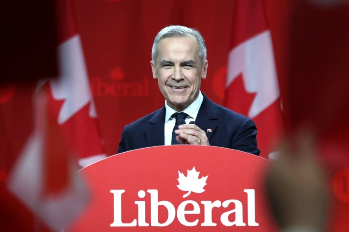 Mark Carney speaks at Canada Liberal Party event in Ottawa, where he was elected to replace Justin Trudeau as party leader and prime minister on March 9, 2010