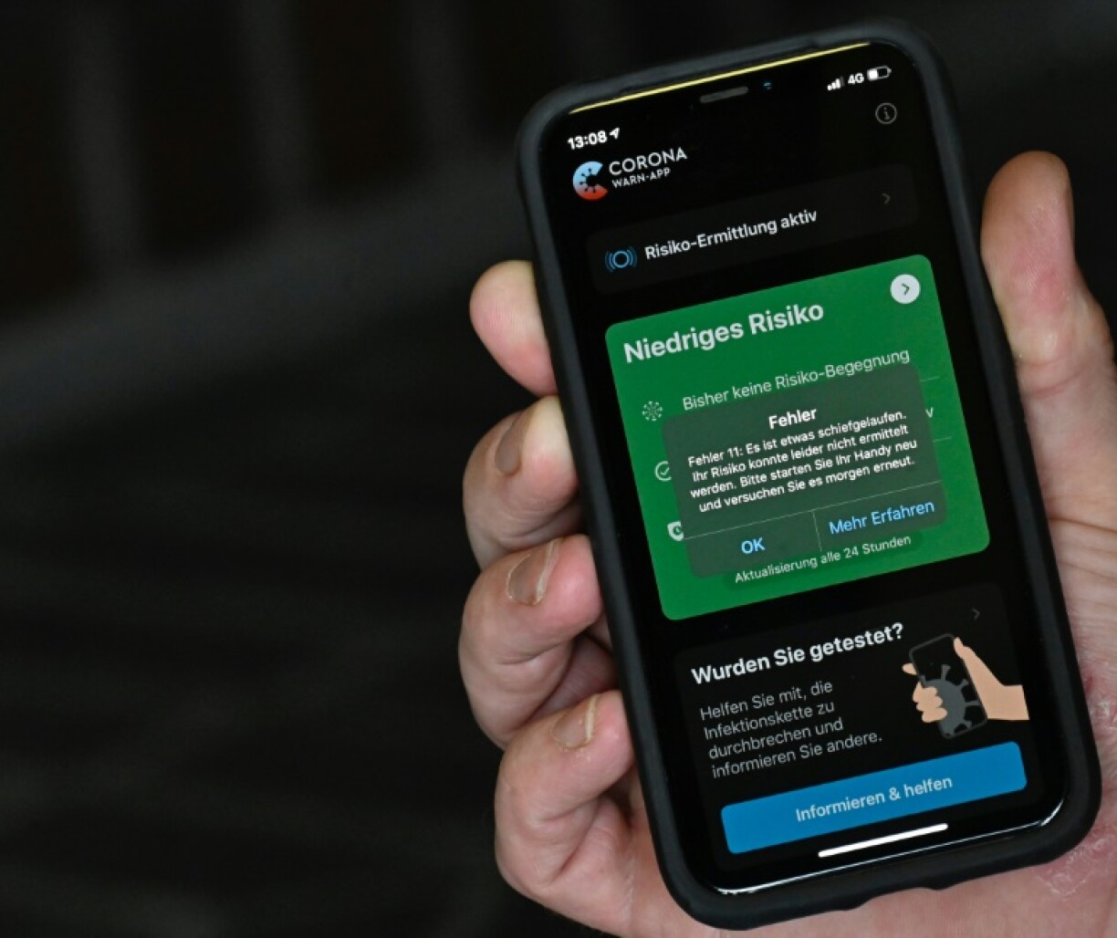 Application allemande de traçage du coronavirus, présentée à Berlin, le 29 juillet 2020.