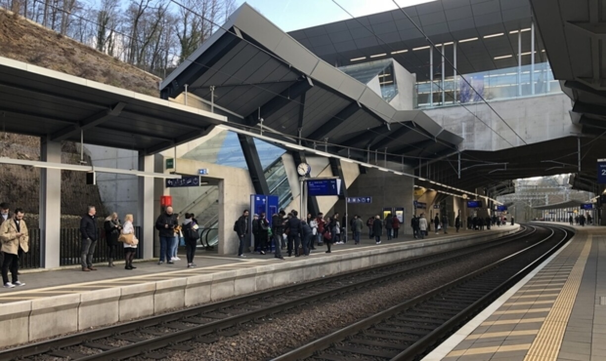 La situation à la gare de Pfaffenthal-Kirchberg aux alentours de 17h.