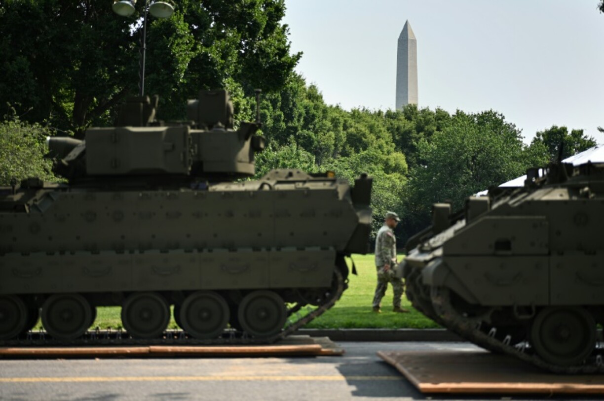 Dozens of tanks and armored vehicles will roll through Washington for Trump's military parade