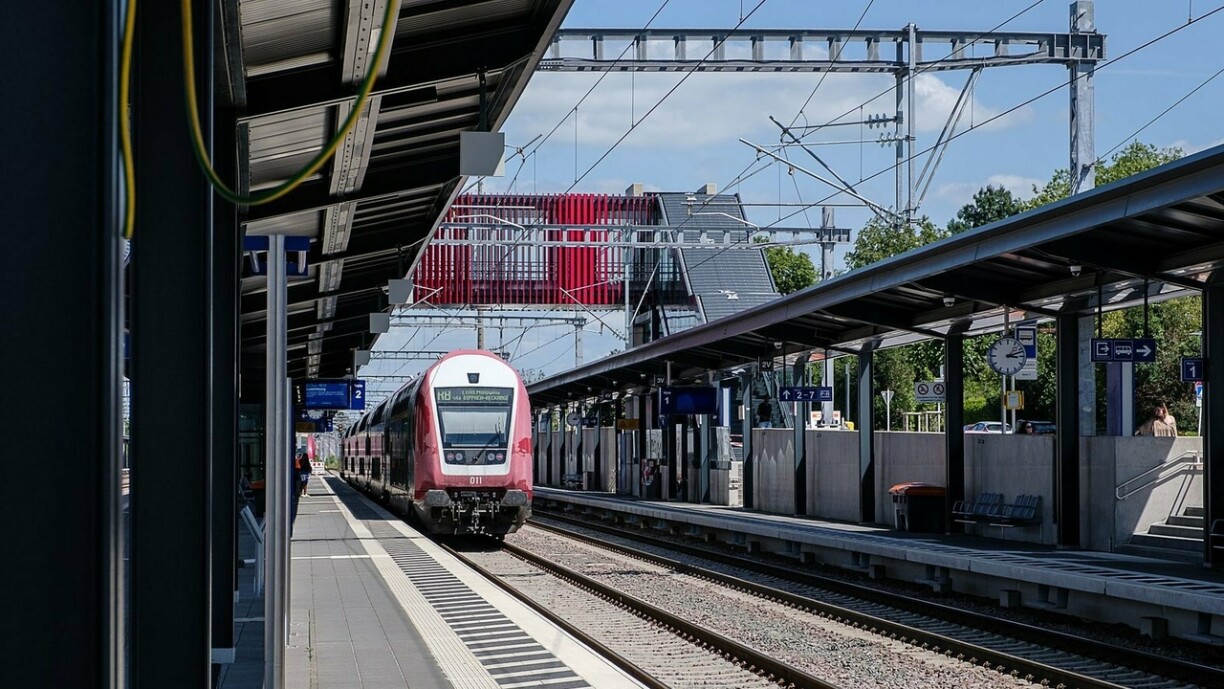 The railway station in Rodange.