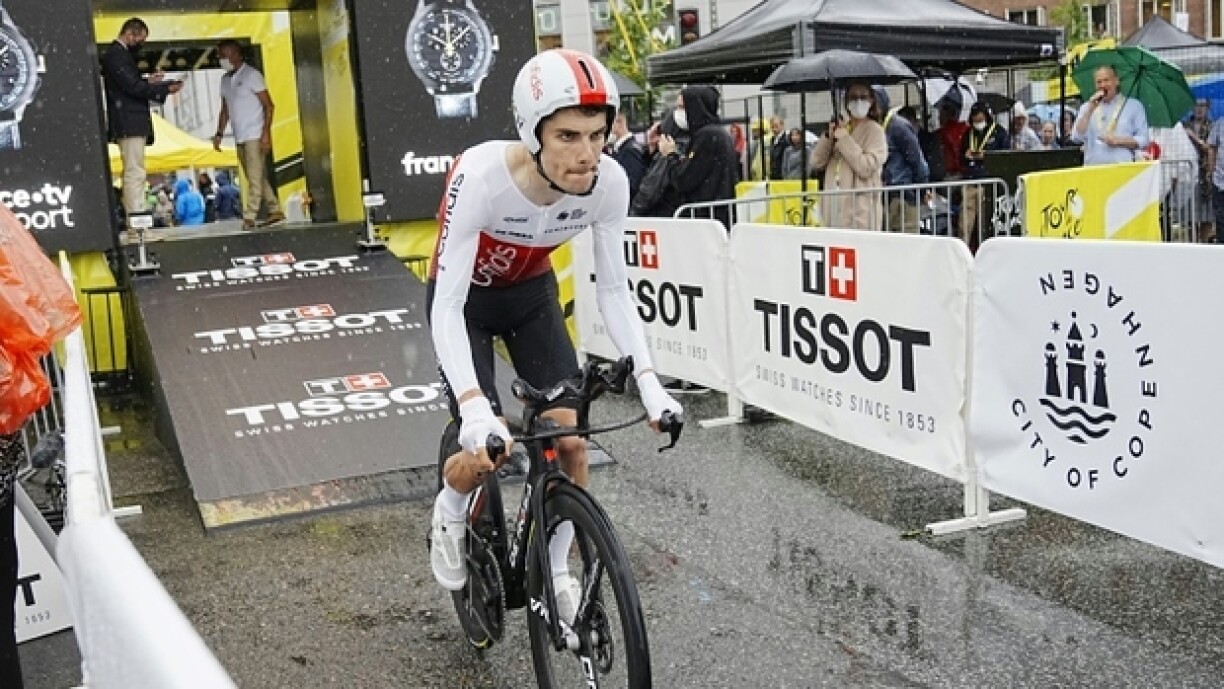 Guillaume Martin de la Cofidis lors de la première étape du Tour de France à Copenhague au Danemark le 1er juillet 2022