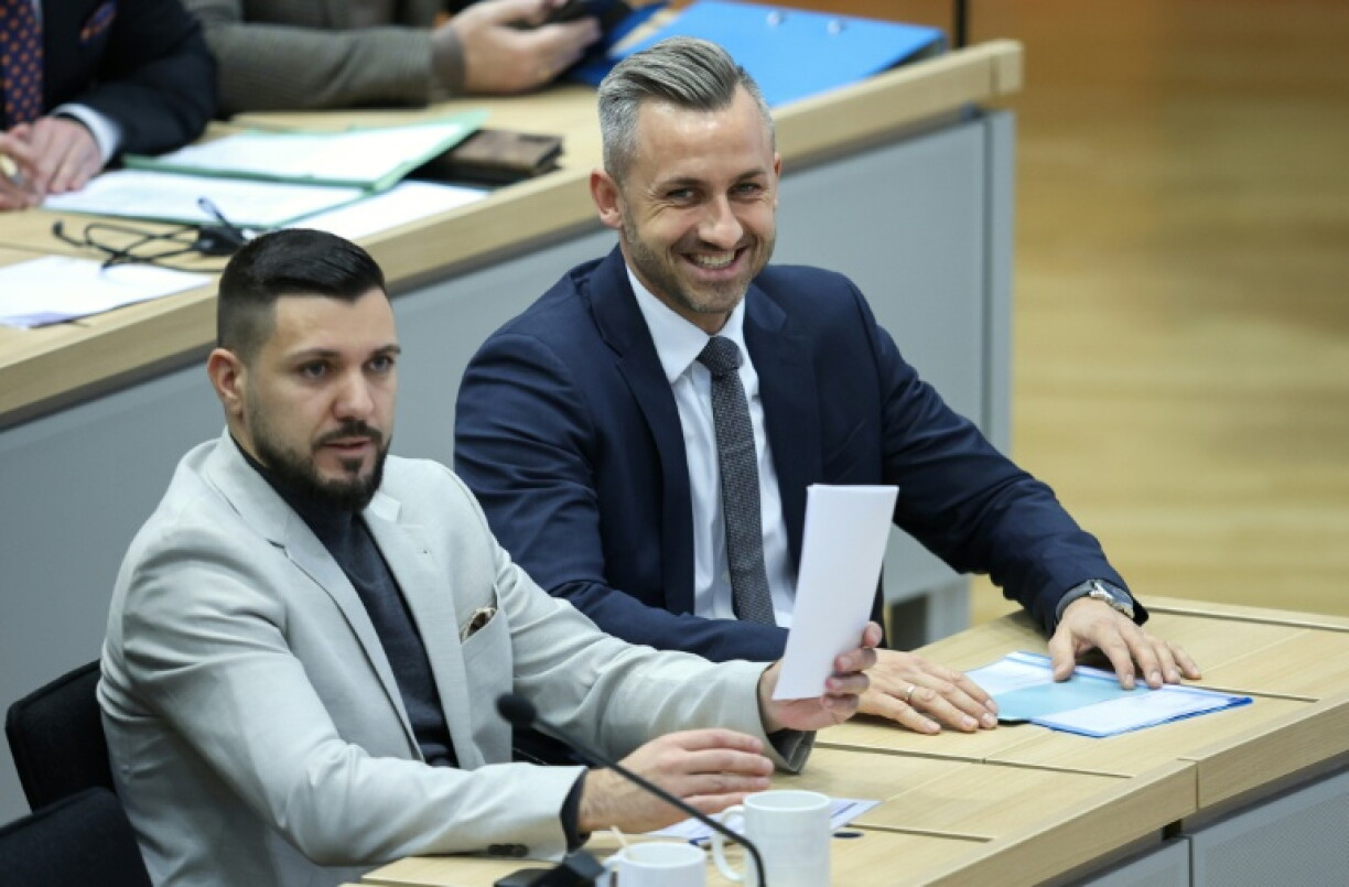 The AfD's Tobias Rausch (L) is expected to become the new speaker of the Saxony-Anhalt assembly, while the party's leader in the state Ulrich Siegmund (R) hopes to be elected premier