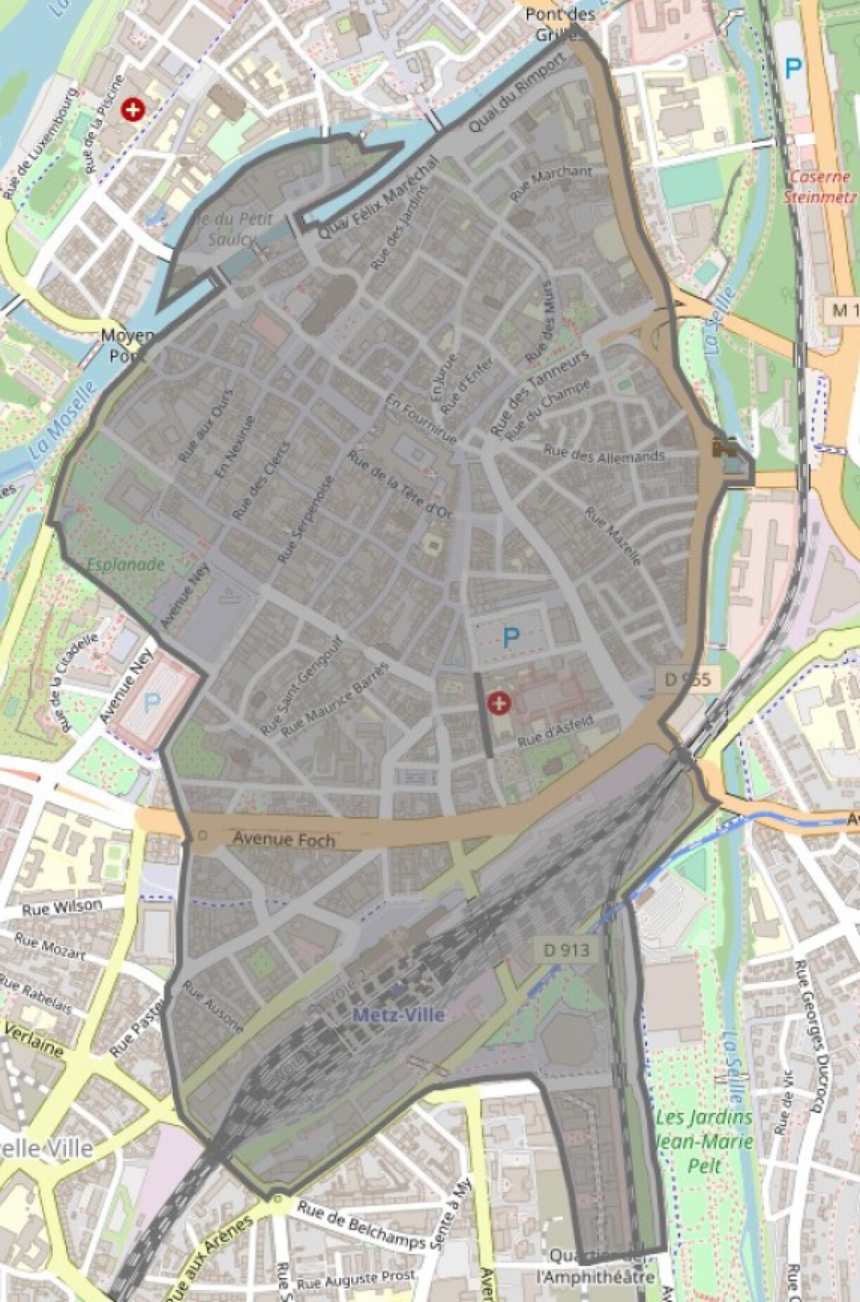 Le périmètre de port obligatoire du masque à Metz dès le 10 septembre.