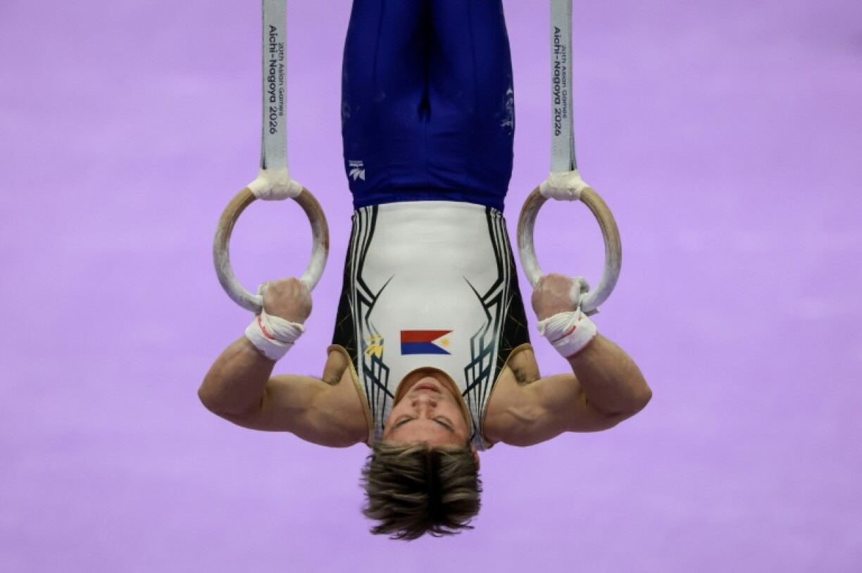Carlos Yuloof the Philippines won gold medals in the men's vault and floor at the Asian Games in Japan