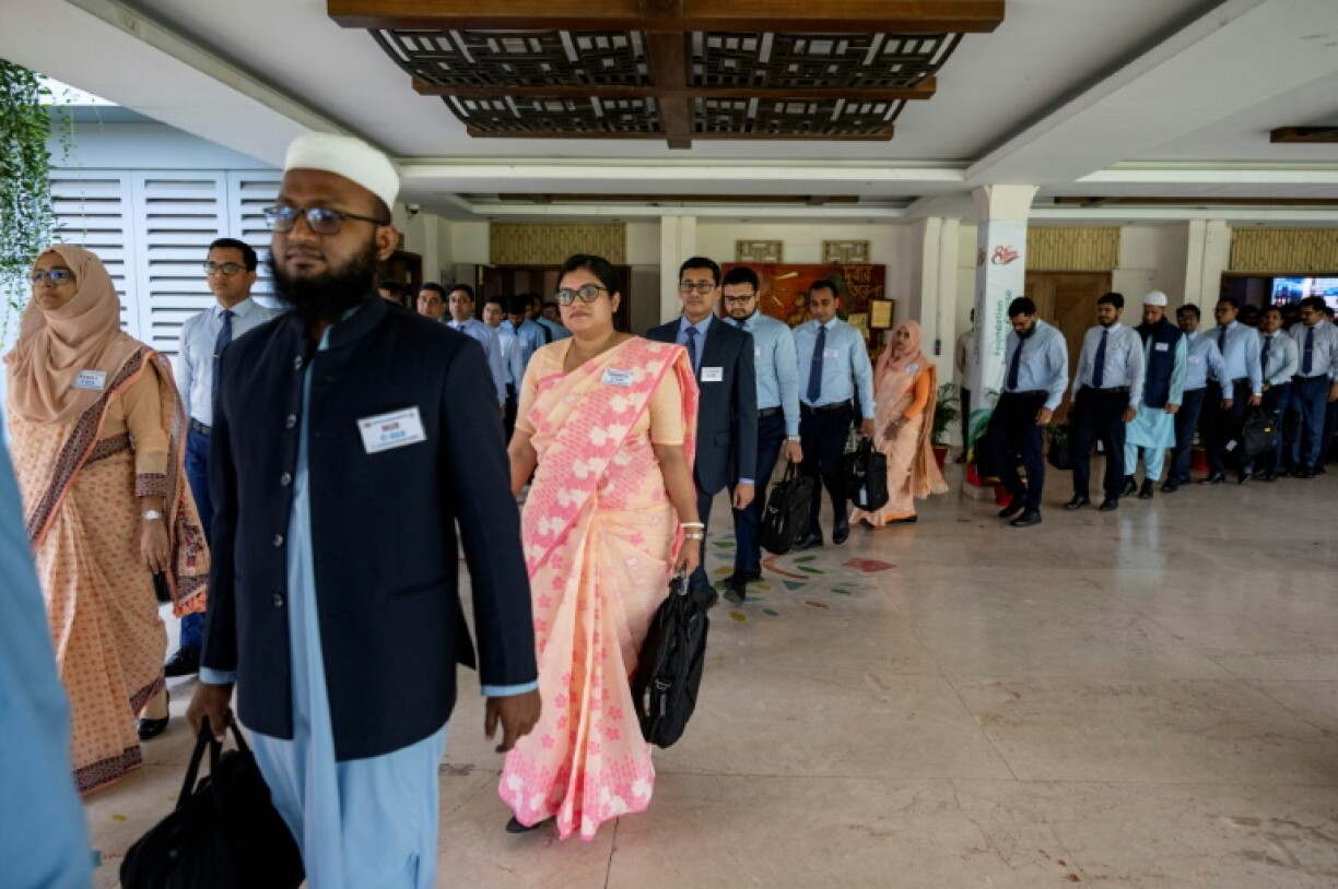 Newly recruited officers attending a training session at the Bangladesh Public Administration Training Centre in Savar