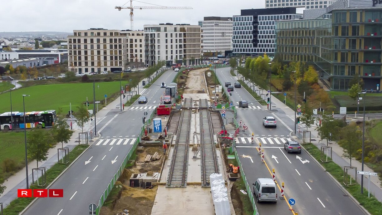 Le chantier du tram dans le sud de la capitale en 2022.