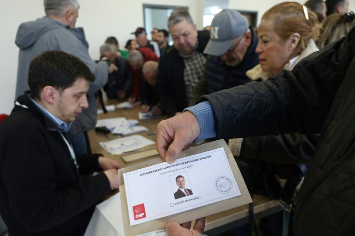 The CHP was voting on Sunday on choosing Imamoglu as its 2028 presidential candidate