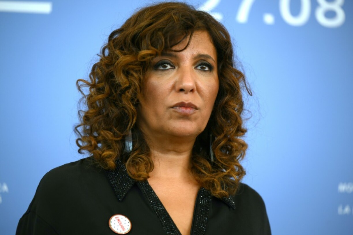La réalisatrice franco-tunisienne Kaouther Ben Hania lors d'une séance photo pour le film