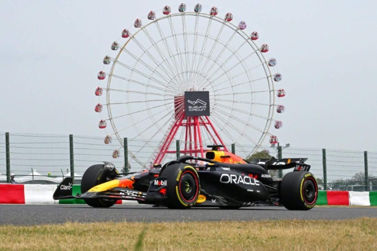 La Red Bull de Max Verstappen, en pole position du Grand Prix du Japon à Suzuka, le 6 avril 2024.