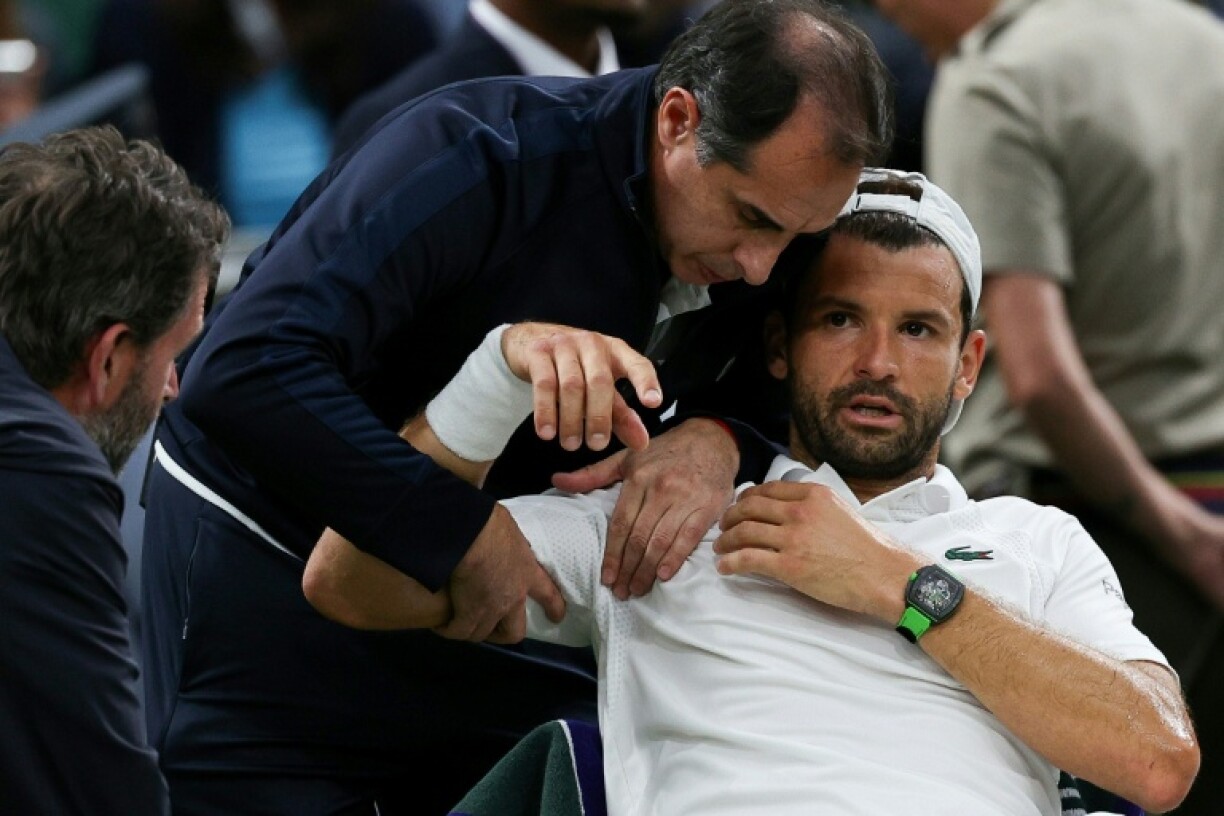 Grigor Dimitrov suffered more injury heartbreak at Wimbledon