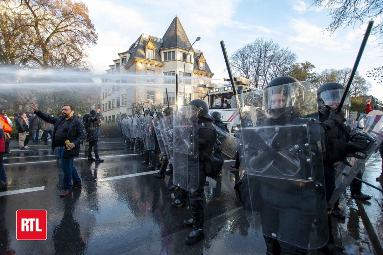 Une photo prise lors de la manifestation qui a eu lieu à Luxembourg le 11 décembre 2021