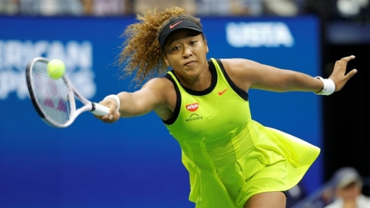 D'Naomi Osaka bei de US Open am Asaz.