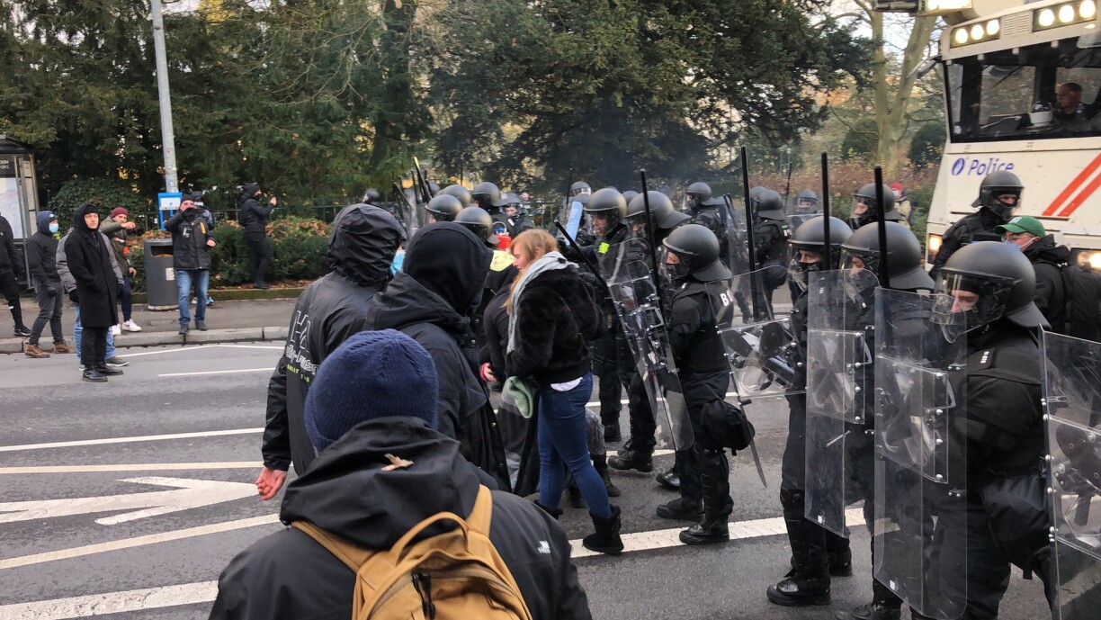 Protests in Luxembourg City.