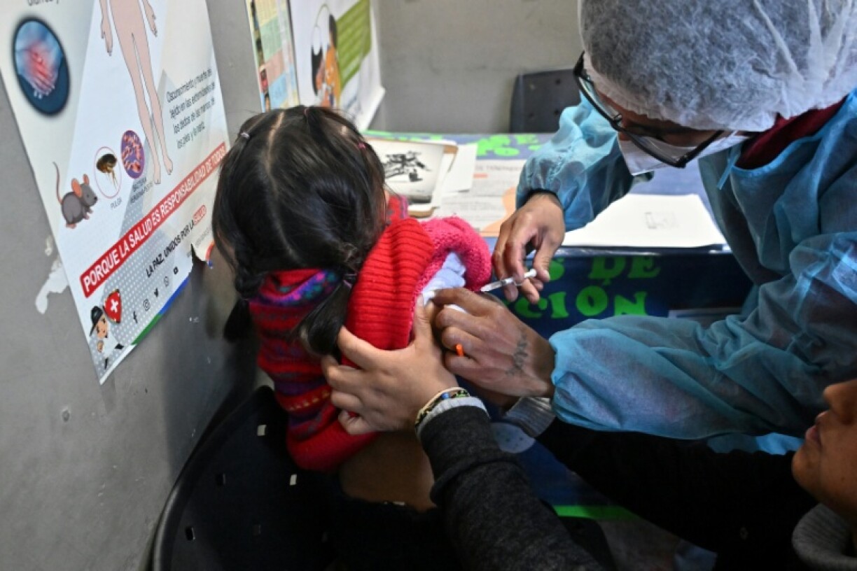 A child receives an MMR vaccine