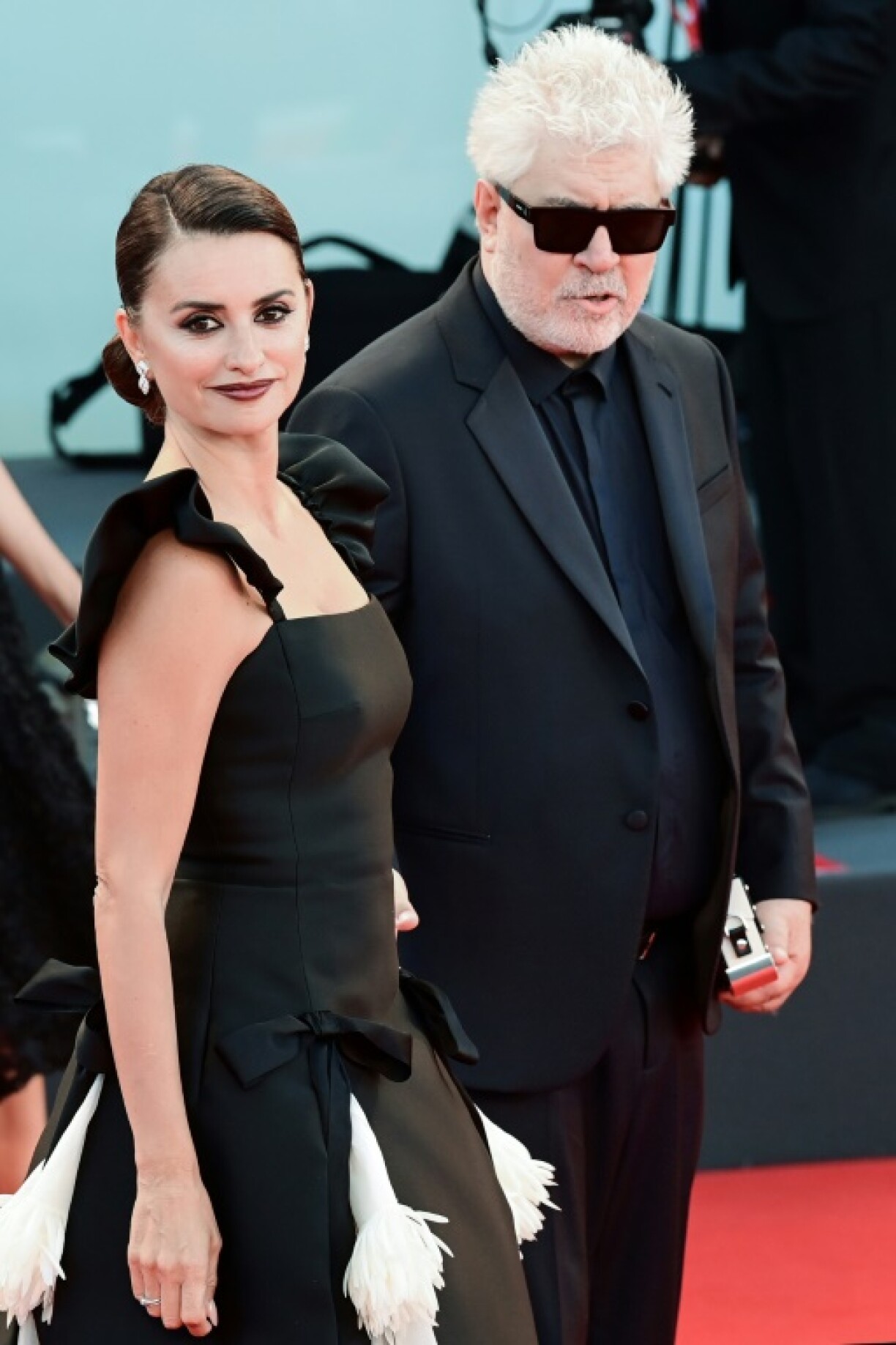 L'actrice espagnole Penelope Cruz et le réalisateur Pedro Almodovar à la 78e Mostra de Venise, le 1er septembre 2021