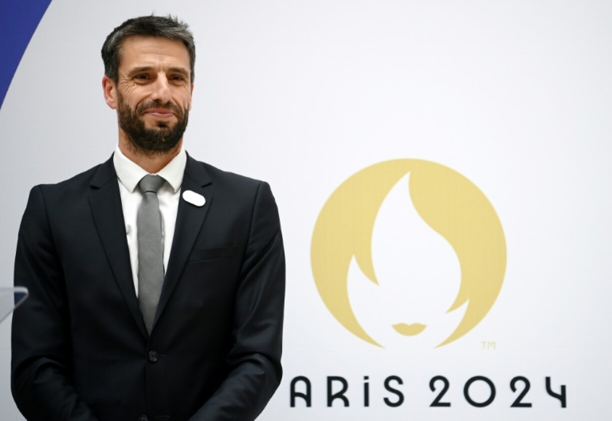 Le patron des Jeux olympiques et paralympiques de Paris, Tony Estanguet, au siège du comité d'organisation, le 13 avril 2022 à Saint-Denis